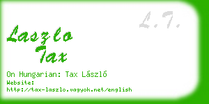laszlo tax business card
