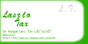laszlo tax business card